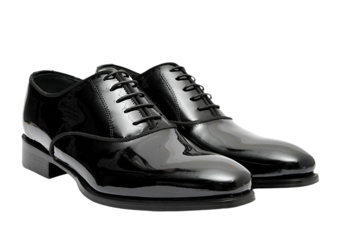 Filangieri - Black patent leather laced dress shoes