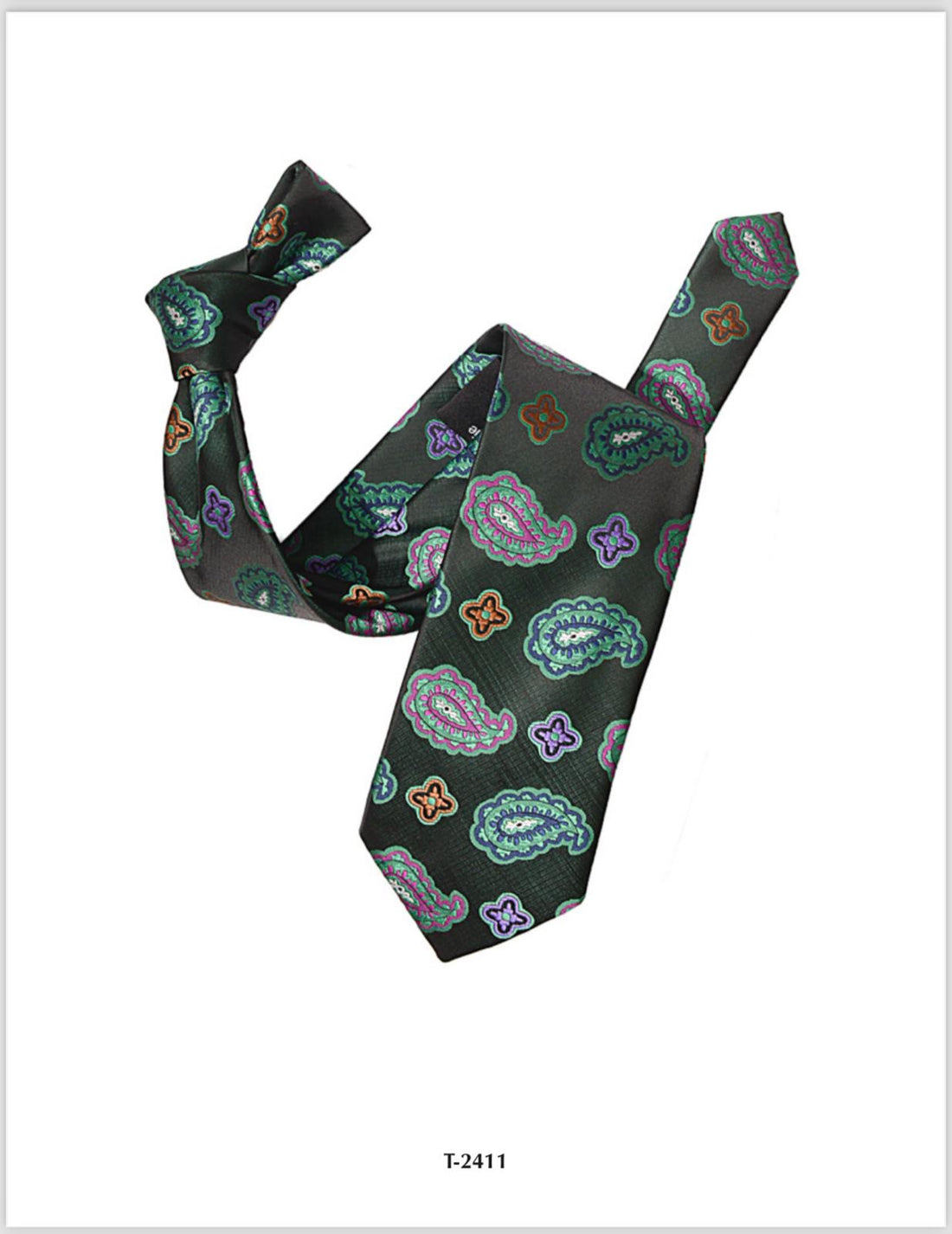 Navy and Maroon Paisley Tie