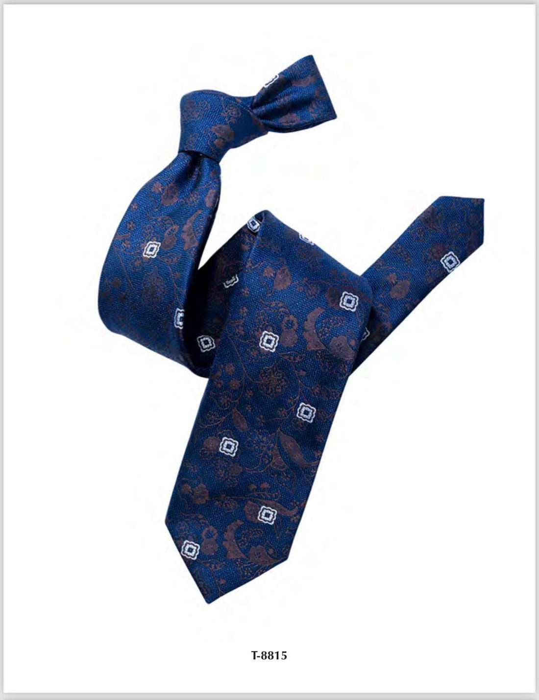 SPACE FLOWER TIE IN NAVY