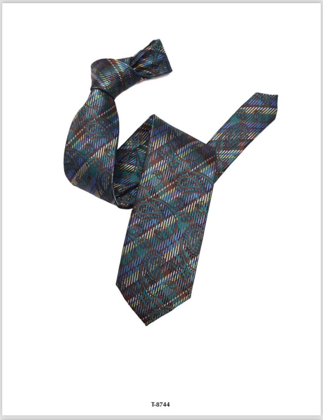 Neck Tie Mens Multicolor Striped Silk