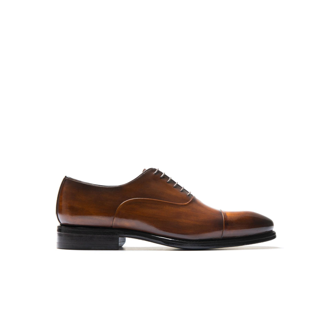 Terracciano - Brown cognac cup toe Oxford dress shoes