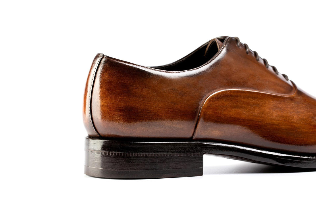 Terracciano - Brown cognac cup toe Oxford dress shoes