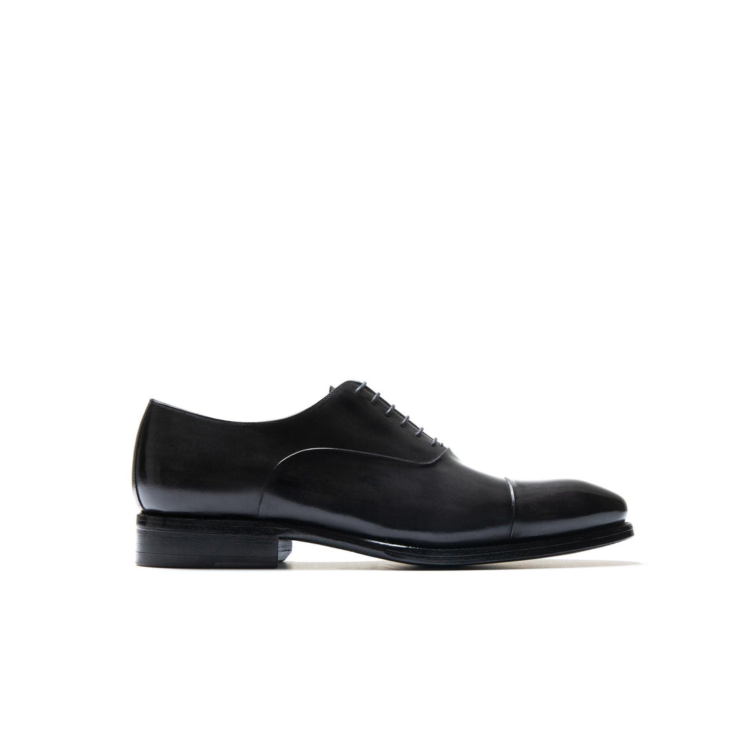 Terracciano - Stained grey cup toe Oxford dress shoes