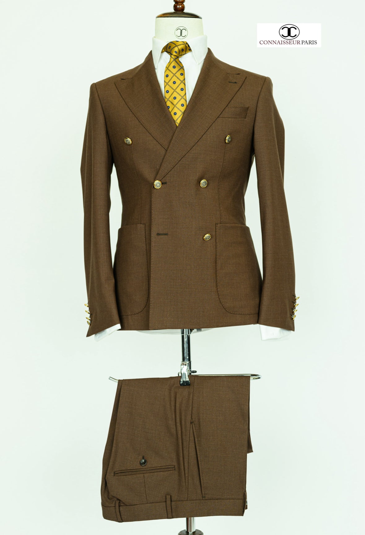 ベビーグッズも大集合 slim breasted double Brown Coffee - Zignone fit with suit ジャケット・アウター