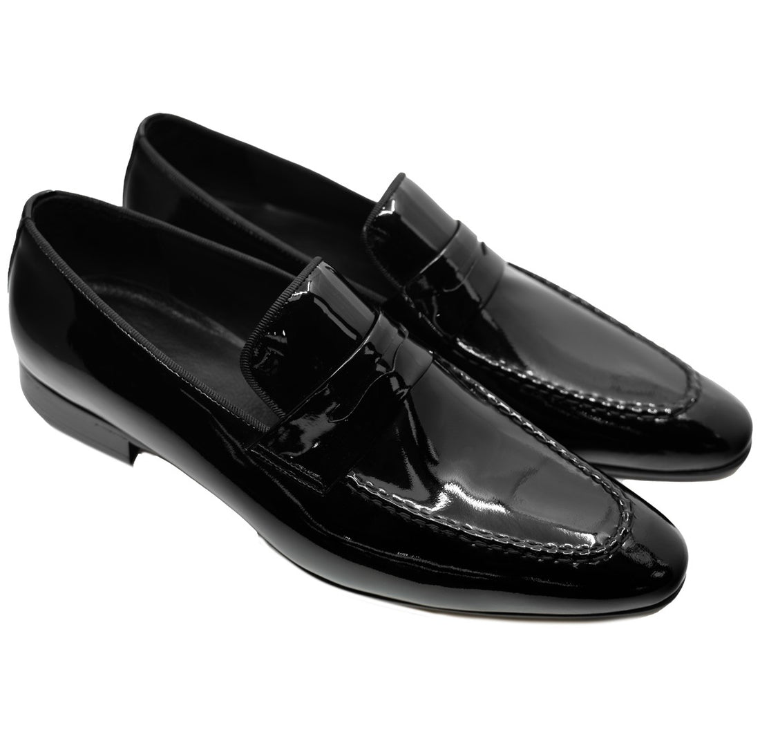 Connaisseur - Black patent leather dress loafer
