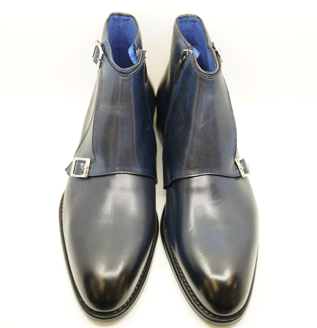 Andrea Nobile  - Dark Blue ankle boots with double monk strap