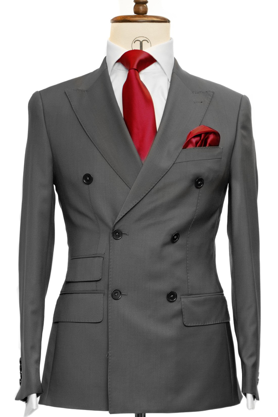 Fintura Felice - Steel Grey 2-piece double breasted suit.