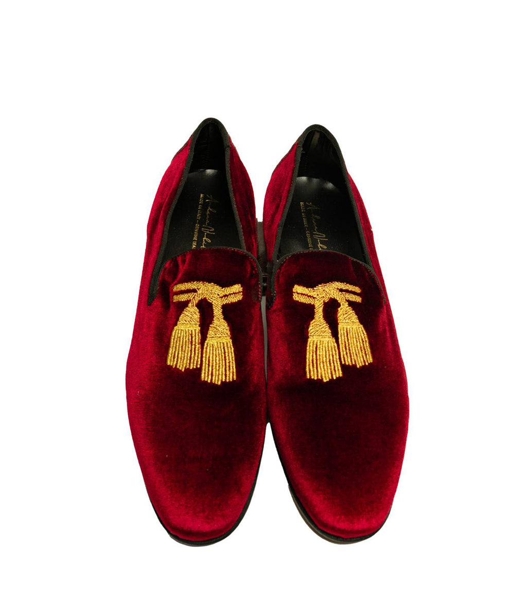 Andrea Nobile Milano Men\'s Dress Shoes Burgundy Blue Slip-On Italian Style SZ40 andrea nobile Shoes for Men on Sale up to 90% Off: Poshmark main image 4