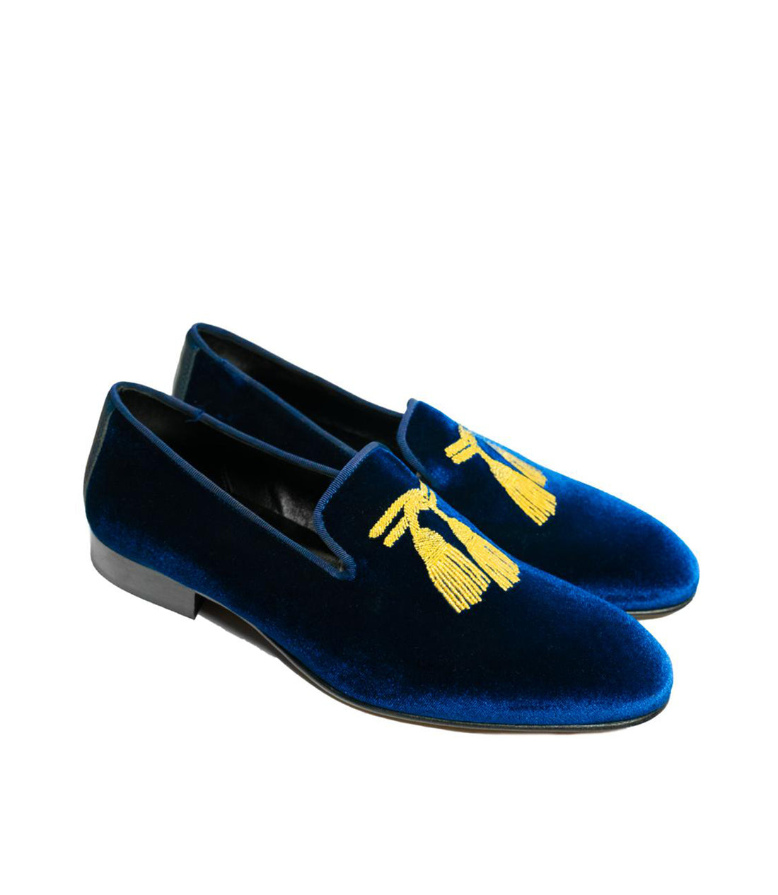 Andrea Nobile - Navy Blue Suede Loafers with Tassel Embroidery –  Connaisseur Paris