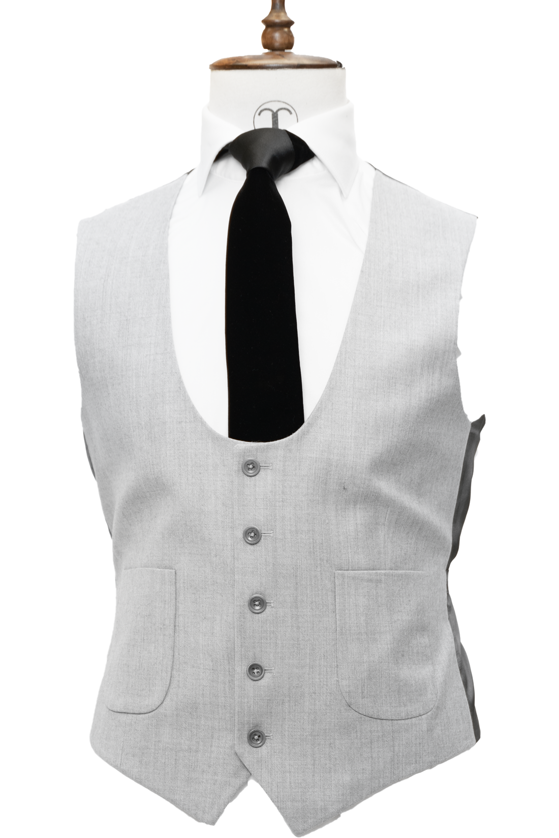 Zignone - Ash Grey Cashmere 3-Piece Fit Slim Fit Suit with Patch Pockets