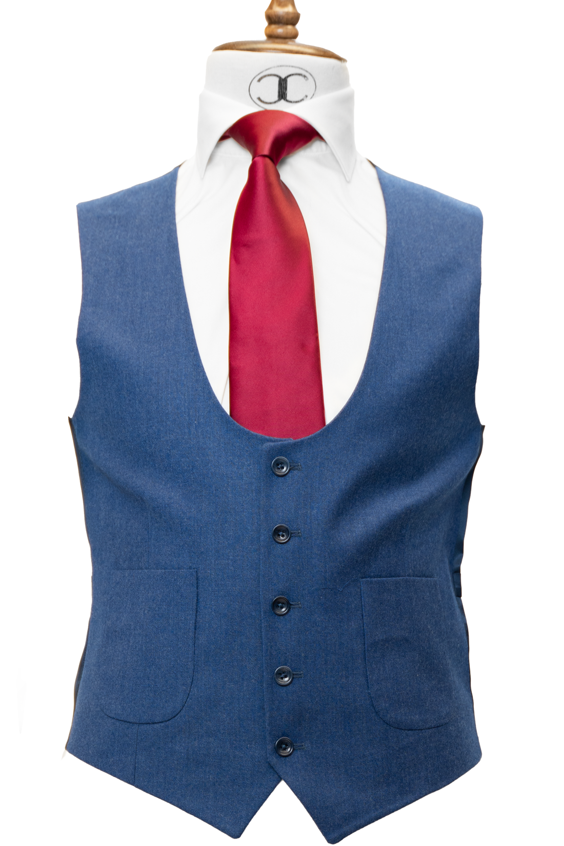 Zignone - Royal Blue Cashmere 3-Piece Fit Slim Fit Suit with Patch Pockets