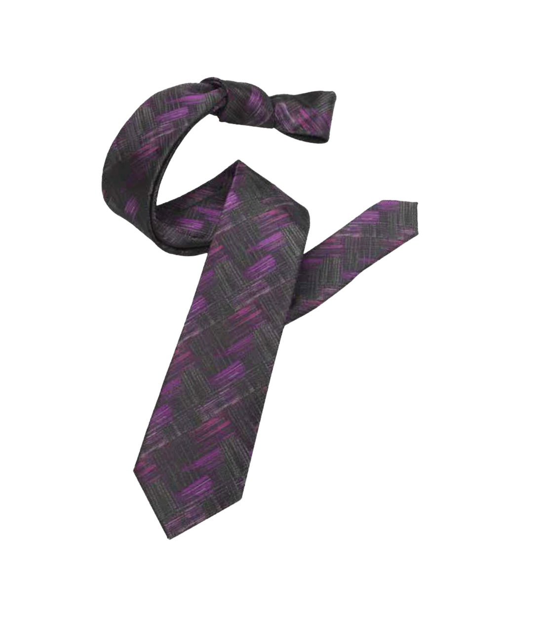 Connaisseur - Black with Purple Paisley Medium Tie